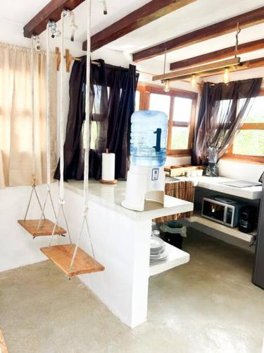 Χώρος καθιστικού στο Loft con hermosa vista, terraza y wifi Starlink!