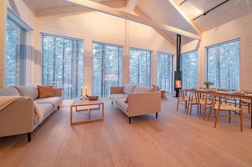Posezení v ubytování Arctic Design Villa Levi