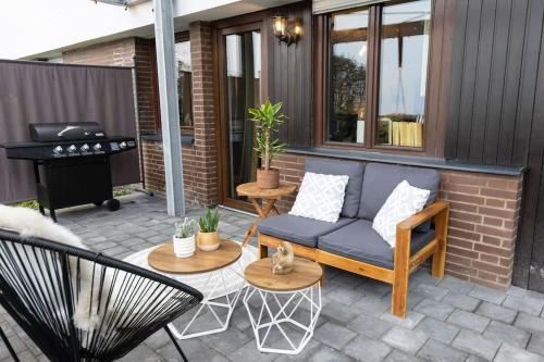 Balkón nebo terasa v ubytování Cozy Souterrain Terrasse Garten Panoramablick