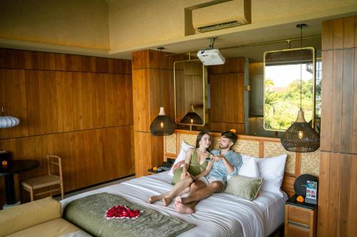 Voodi või voodid majutusasutuse Sini Vie Luxury Resort & Spa Seminyak by Ini Vie Hospitality toas