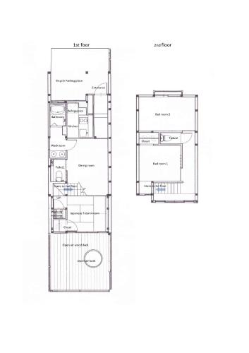 a floor plan of a house at 清水いにしえ庵 in Kyoto
