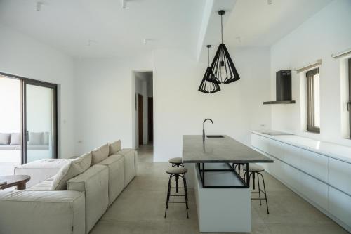 Χώρος καθιστικού στο Kavos Villas Skyros