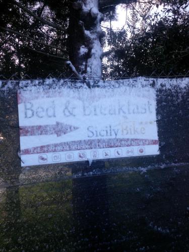 a sign that reads bed and breakfast sixty bill at Sicily Bike di Fina Rosario in Serradifalco
