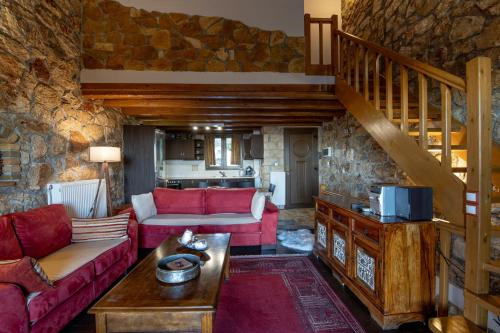 Гостиная зона в Archontiko Fiamegou Hotel&Spa