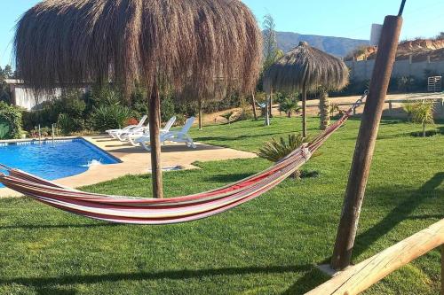 Jardín al aire libre en Cábaña en Limache