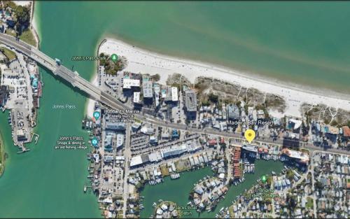 a map of a city with a harbor at Madeira Bay Resort I 1505 in St Pete Beach