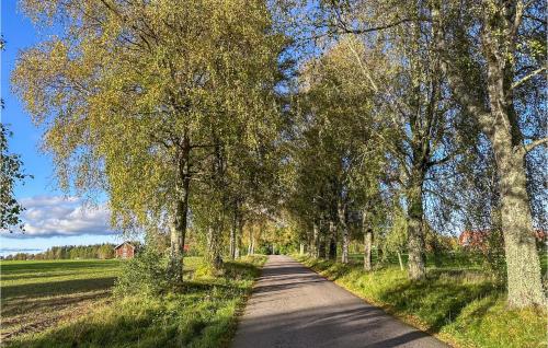 a road with trees on the side of a field at 4 Bedroom Awesome Home In Jönköping in Jönköping