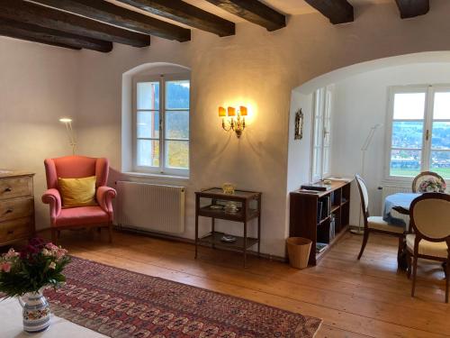 Posezení v ubytování Hotel Landsitz Pichlschloss