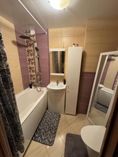 Koupelna v ubytování Narva Apartments