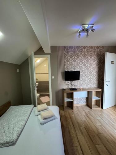 TV a/nebo společenská místnost v ubytování Bed & Coffee LUKAS Krusevac