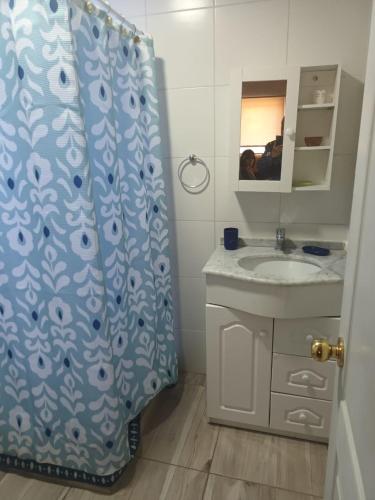 Ένα μπάνιο στο Cabaña Privada Pucon