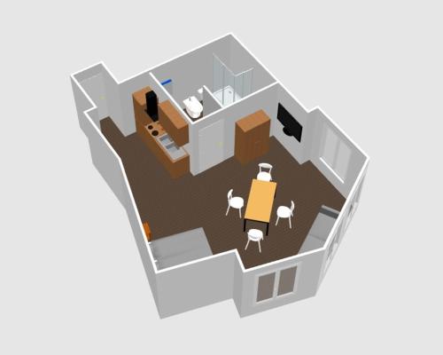 a illustration of a living room at HH Hermoso Housing ALESSANDRIA in Alessandria