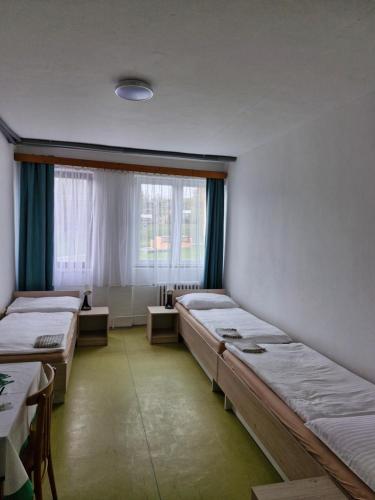 Postel nebo postele na pokoji v ubytování Ubytování Hilšer