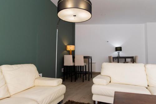 Χώρος καθιστικού στο Apartamentos O Devezo