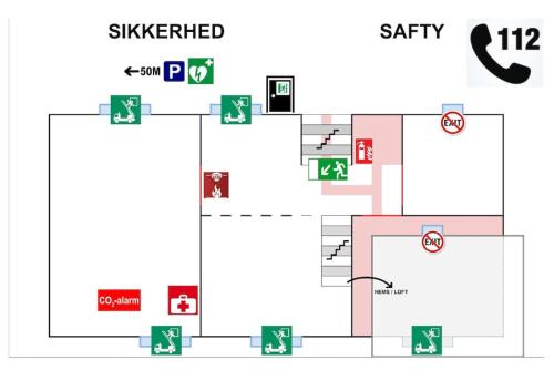 a block diagram of the experimental facility at Cozy Haven - Bright small rooms, easy public transport in Copenhagen