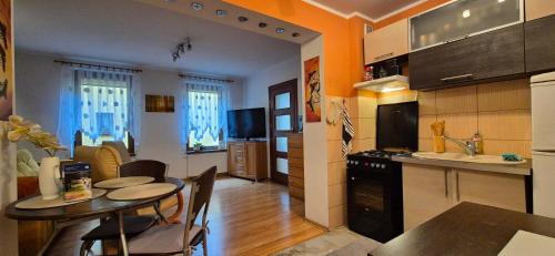 Kuchyňa alebo kuchynka v ubytovaní Apartament cynamonowy