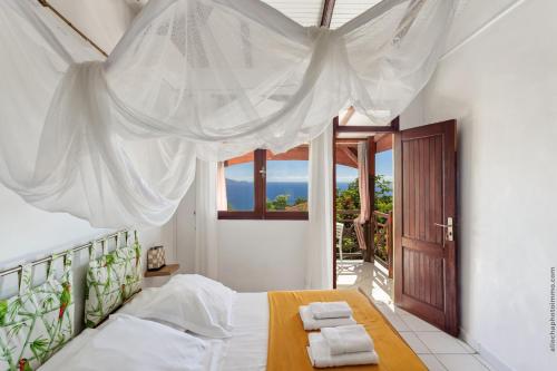 Cama o camas de una habitación en Gîtes de Checheti