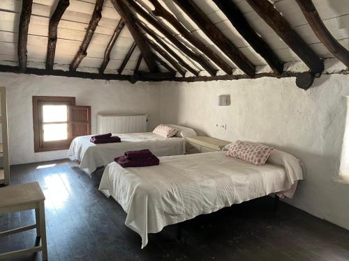 Ένα ή περισσότερα κρεβάτια σε δωμάτιο στο Casita La Castaña
