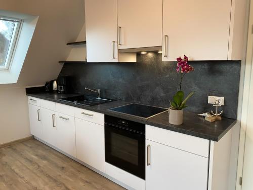 Dapur atau dapur kecil di Gästehaus Mirali