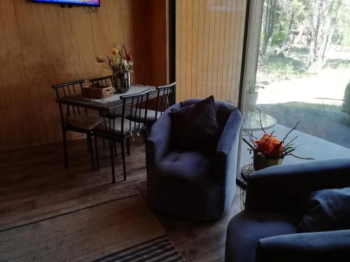 Posezení v ubytování Cabañas Lodge Patagonia truful