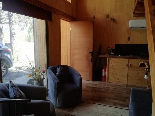 Posezení v ubytování Cabañas Lodge Patagonia truful