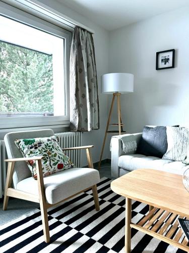 Posezení v ubytování Apartment Snowball, Modern, cosy, Matterhorn views