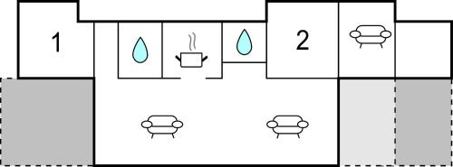 a block diagram of the different phases of a shower at Two-Bedroom Holiday Home In Vinderup in Vinderup