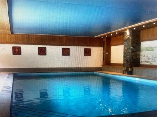 une grande piscine dans un immeuble dans l'établissement L'OURSON 1er, à Cohennoz