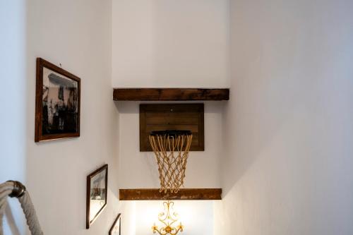a basketball hoop hanging on a wall at Borgo la Pieve in Florence