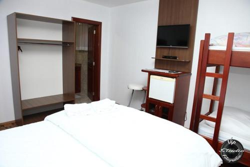 Katil atau katil-katil dalam bilik di Hospedaria Gãstehaus Enzian