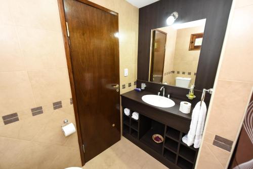 Koupelna v ubytování Cabañas Los Moye