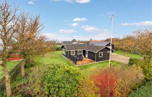 a home with a black house in a field at 4 Bedroom Cozy Home In Vinderup in Vinderup