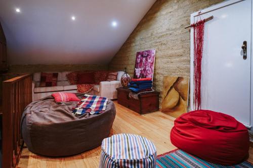 Khu vực ghế ngồi tại Casa Rural Oliveira do Bairro