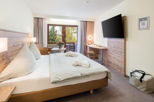 Katil atau katil-katil dalam bilik di Hotel-Resort Waldachtal - Adults only