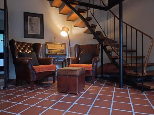 Ruang duduk di Ferienwohnung Schnuckenheide Rustikal