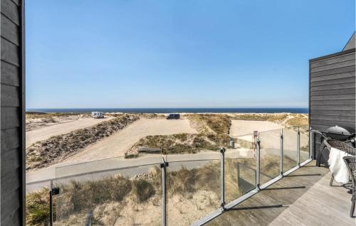 a balcony with a view of the beach at Stunning Apartment In Thisted With Wifi in Thisted