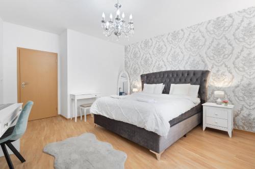 Posteľ alebo postele v izbe v ubytovaní Apartment Puma v centre Piešťan