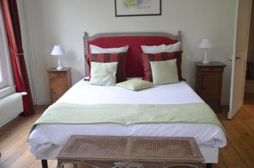 Cama o camas de una habitación en Chambres d'hôtes du Bas Manoir
