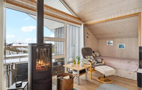 Χώρος καθιστικού στο Beautiful Home In Vinderup With Sauna