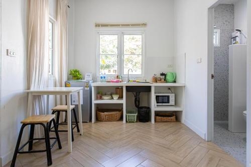 Kuchyň nebo kuchyňský kout v ubytování Vawa Guesthouse