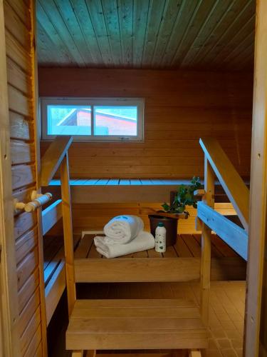 Ένα ή περισσότερα κρεβάτια σε δωμάτιο στο Taiga Resort