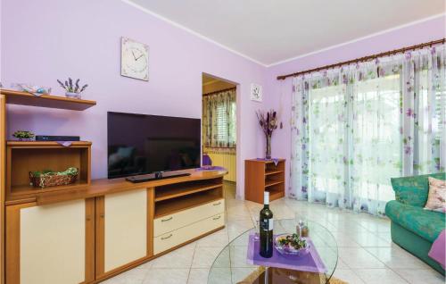 Televisyen dan/atau pusat hiburan di Nice Home In Drazice With Wifi