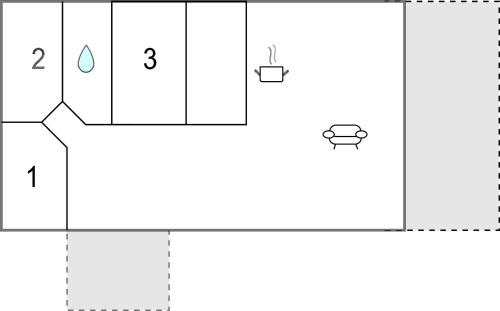 Plano de Cozy Home In Glesborg With Wifi