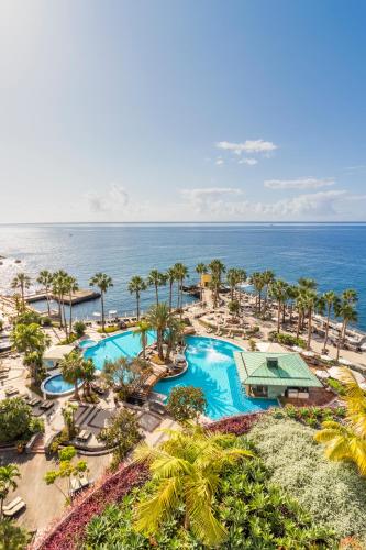 an aerial view of the resort with the ocean in the background at Royal Savoy - Ocean Resort - Savoy Signature in Funchal