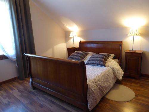 Postel nebo postele na pokoji v ubytování Gîte Du Col Vert