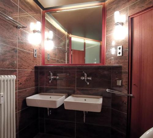 Ένα μπάνιο στο Ferienwohnung Auszeit