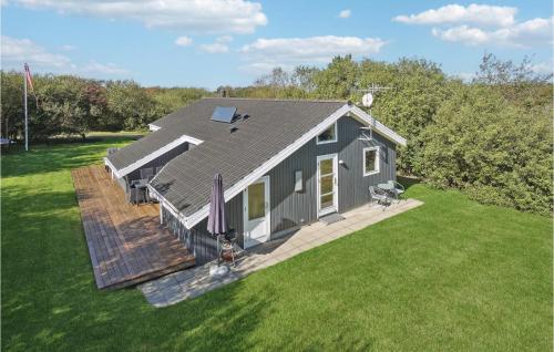 an overhead view of a house with a deck at Amazing Home In Vestervig With Kitchen in Vestervig
