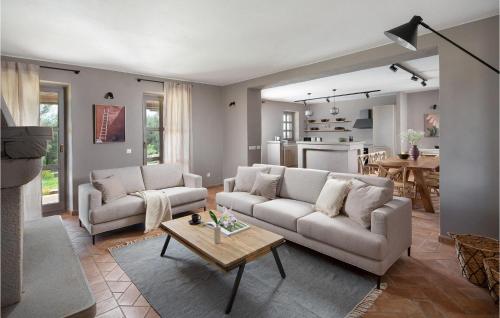 un salon avec deux canapés et une table dans l'établissement Villa Miramonti, à Sveti Lovreč Pazenatički