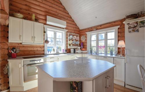 Η κουζίνα ή μικρή κουζίνα στο Holiday Home Knebel With Sauna I
