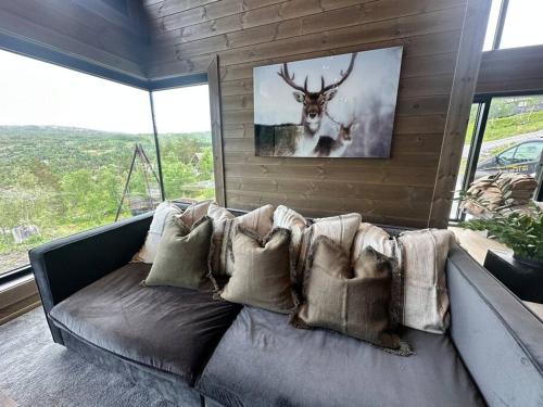 Χώρος καθιστικού στο Panorama ski inn out, jacuzzi,Badstu